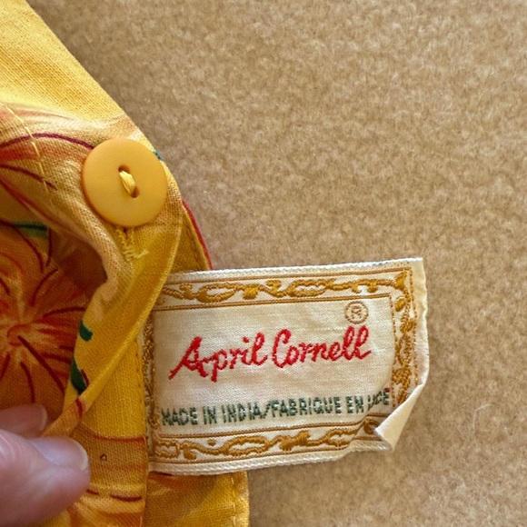 April Cornell Yellow and Green Accent Pillow - Picture 7 of 8